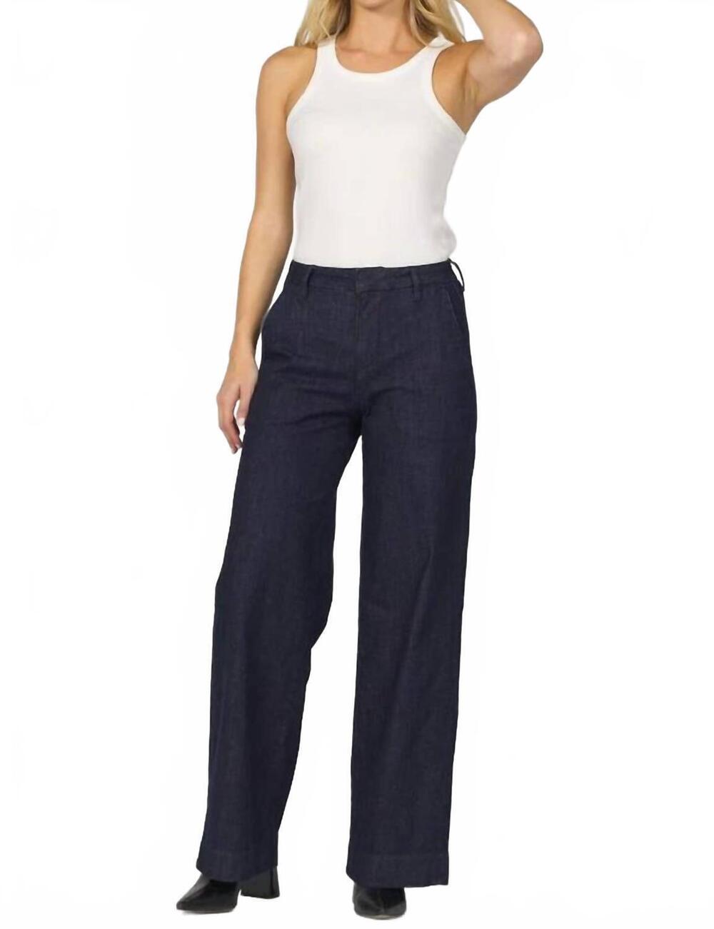 NEW DEAR JOHN DENIM brandy high rise straight leg trouser in zodiac